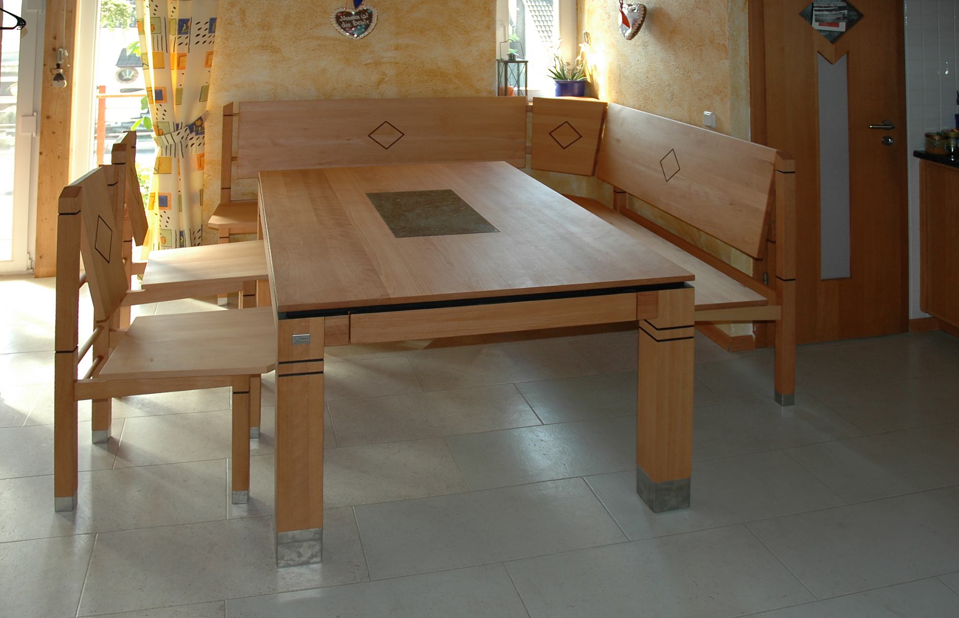Tisch Eckbank Stühle aus Buche Möbel aus Angelbachtal